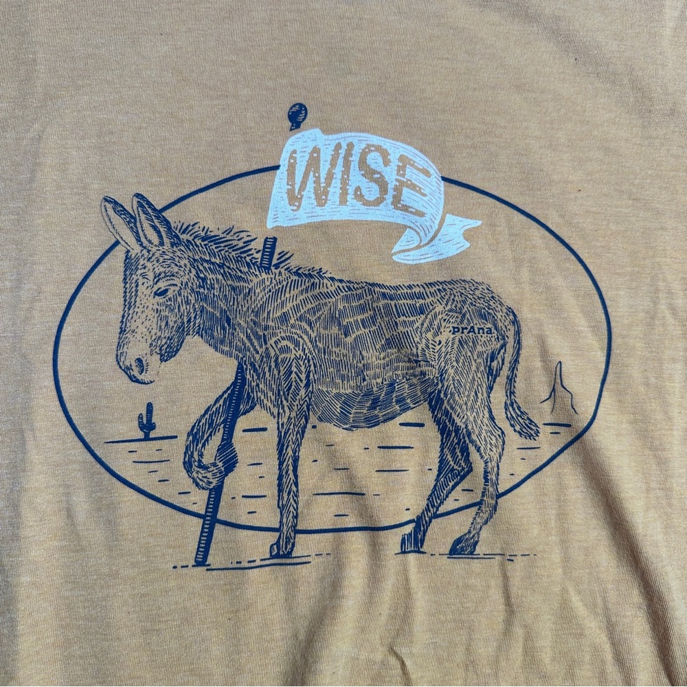 prAna Wise Donkey Graphic Tee Medium - Picture 5 of 5